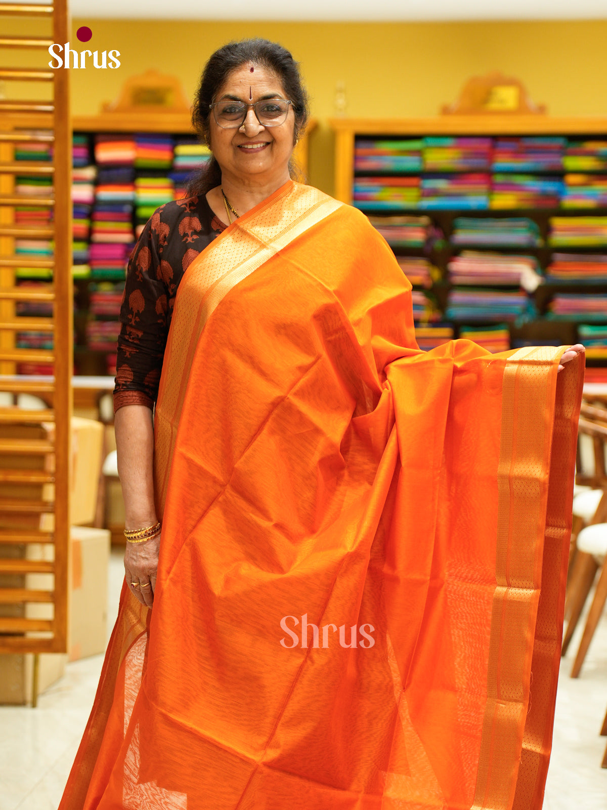 Maheshwari silkcotton Saree - EFS05277 - Shop on Shrus.com