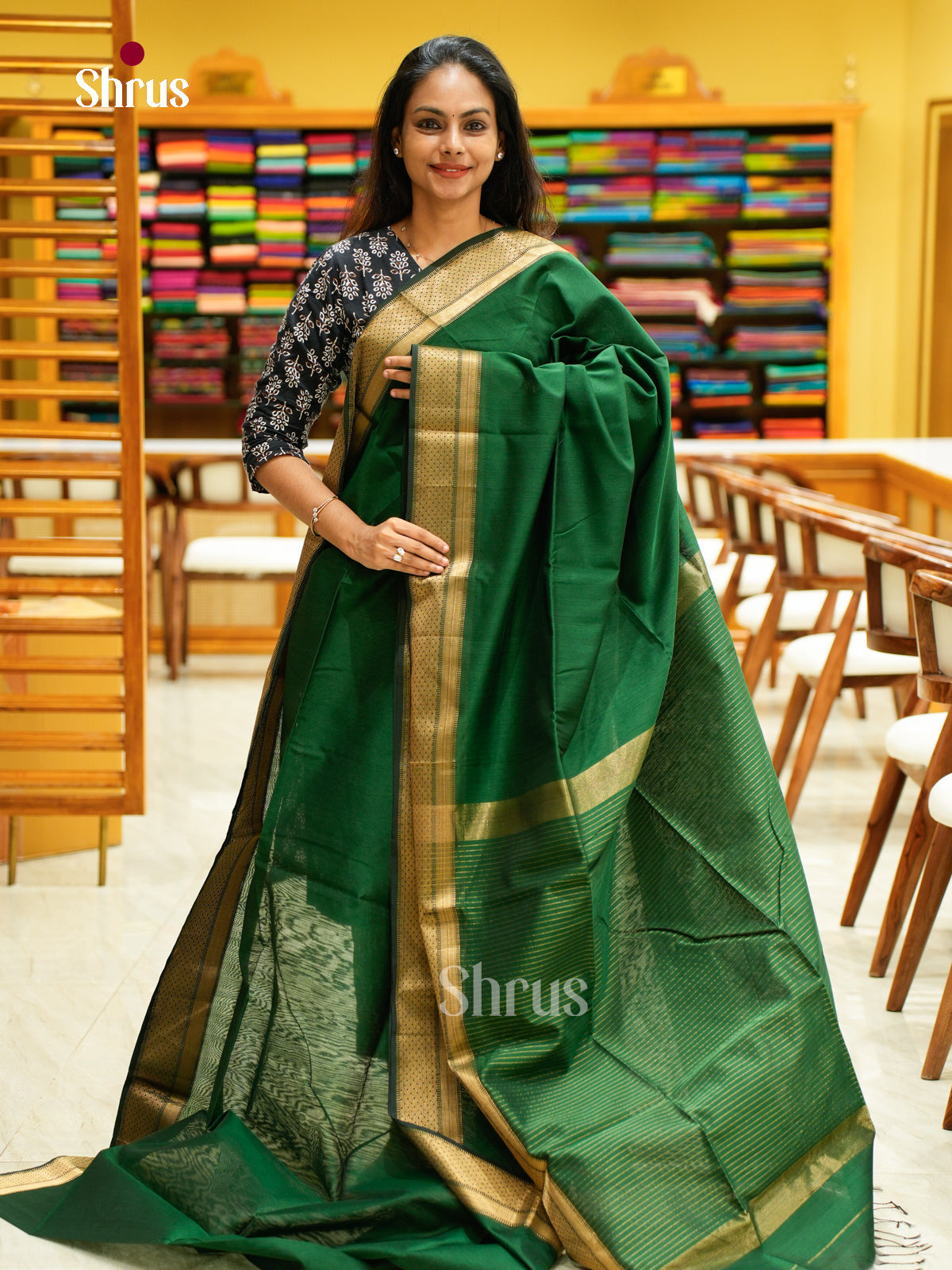 Maheshwari silkcotton Saree - EFS05285 - Shop on Shrus.com