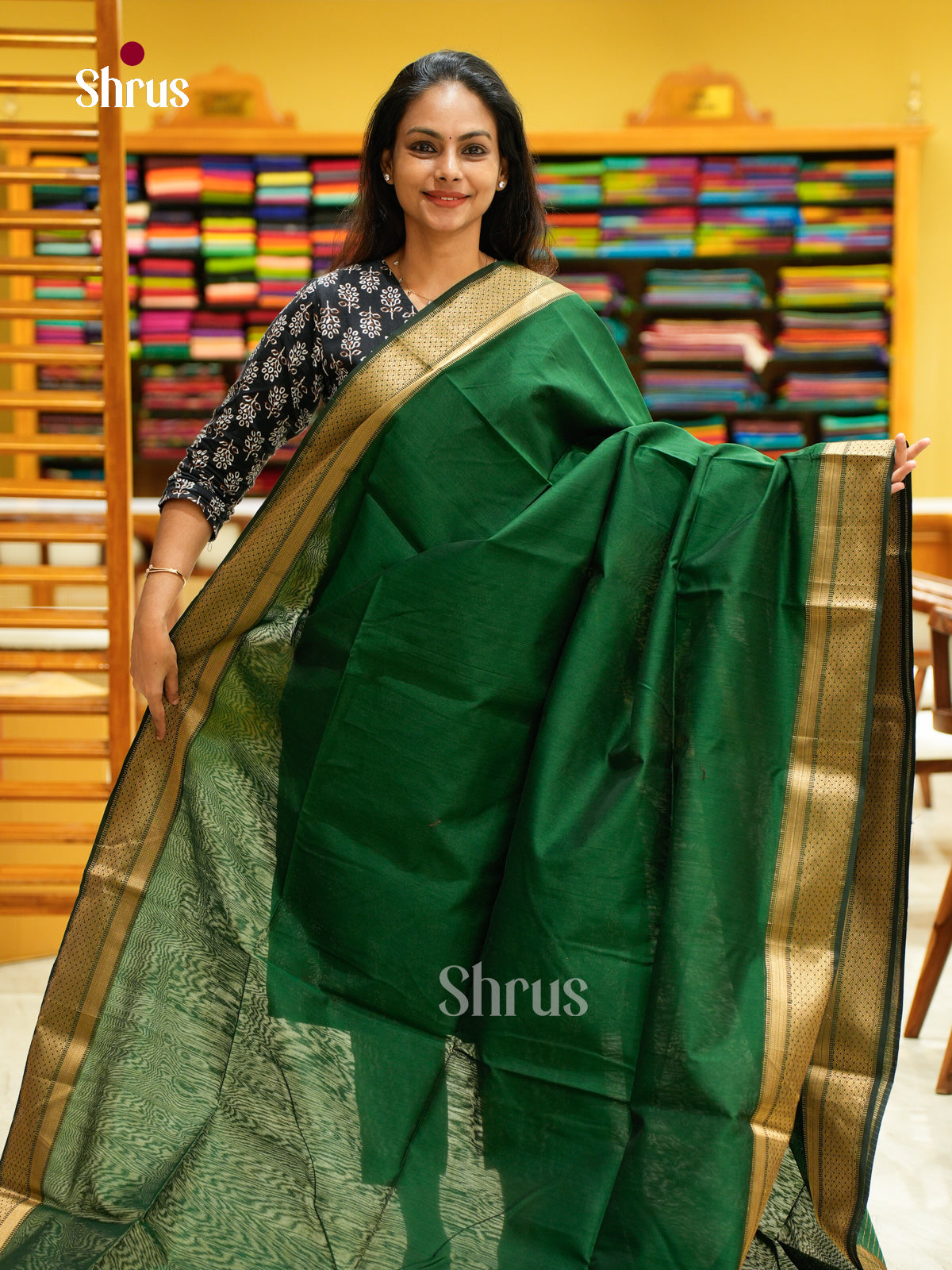 Maheshwari silkcotton Saree - EFS05285 - Shop on Shrus.com