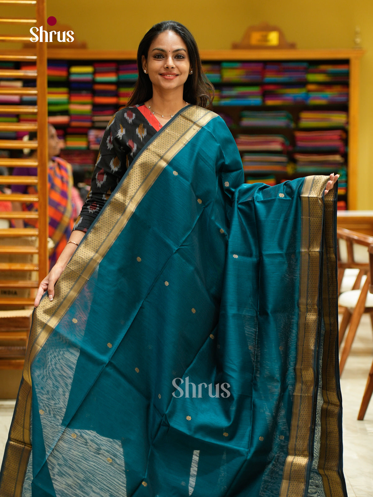 Maheshwari silkcotton Saree - EFS05302 - Shop on Shrus.com