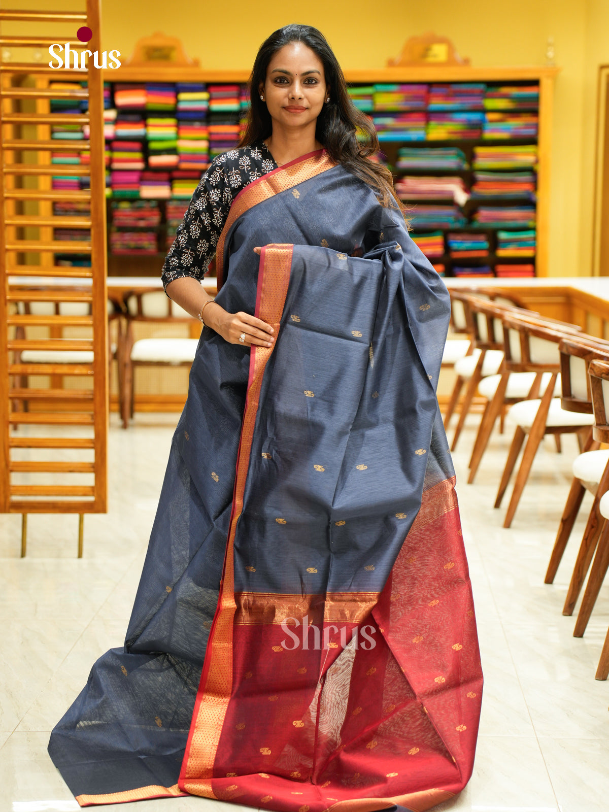 Maheshwari silkcotton Saree - EFS05307 - Shop on Shrus.com