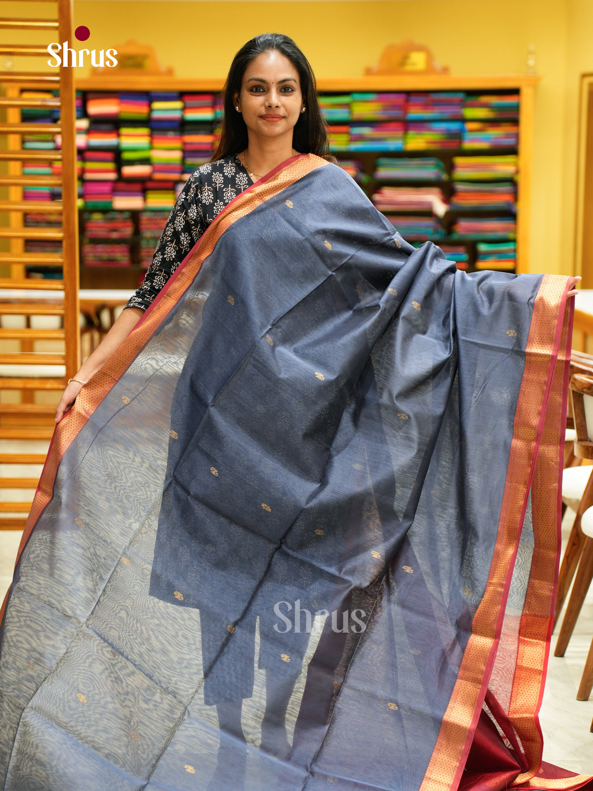 Maheshwari silkcotton Saree - EFS05307 - Shop on Shrus.com