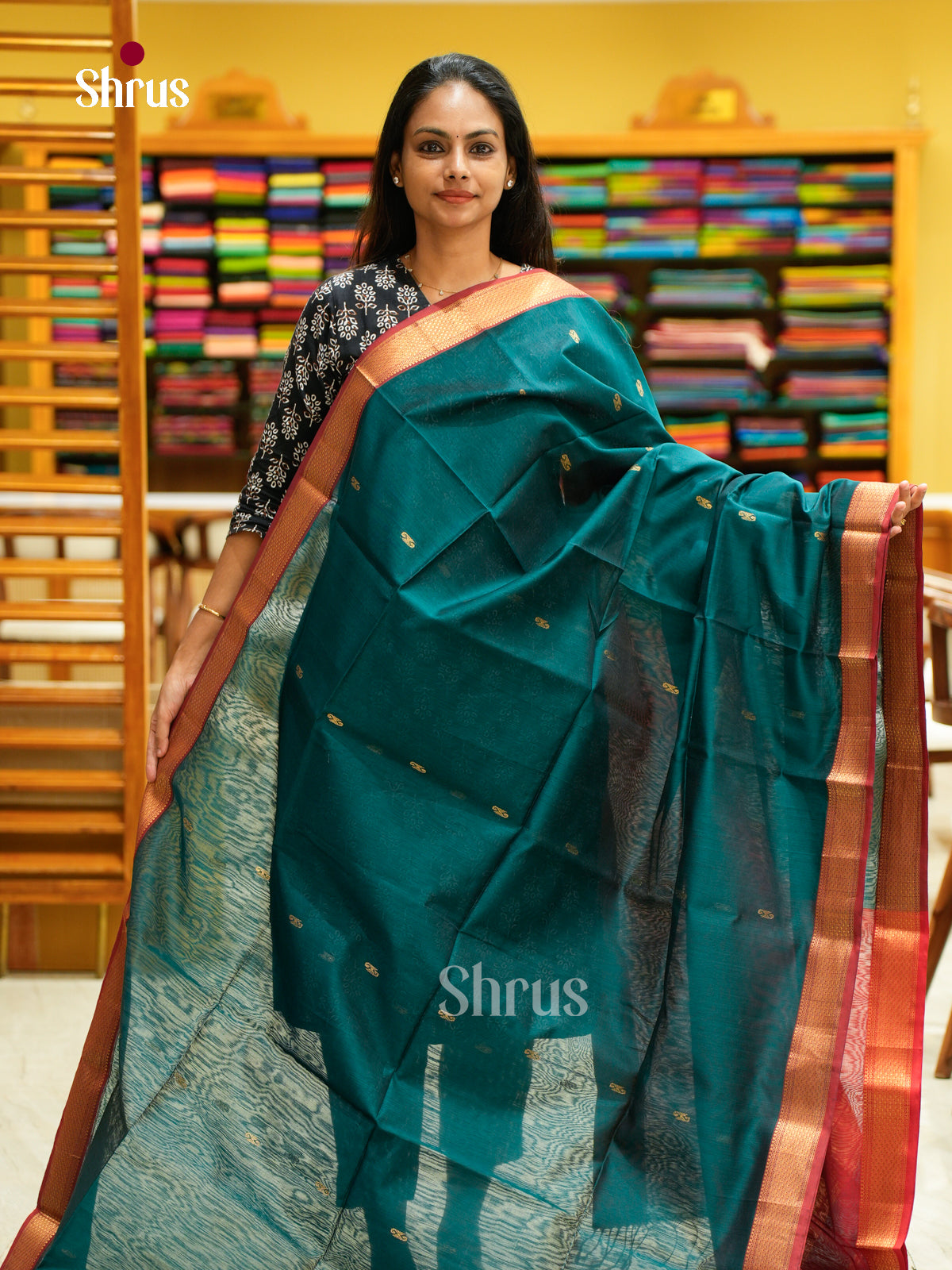 Maheshwari silkcotton Saree - EFS05311 - Shop on Shrus.com