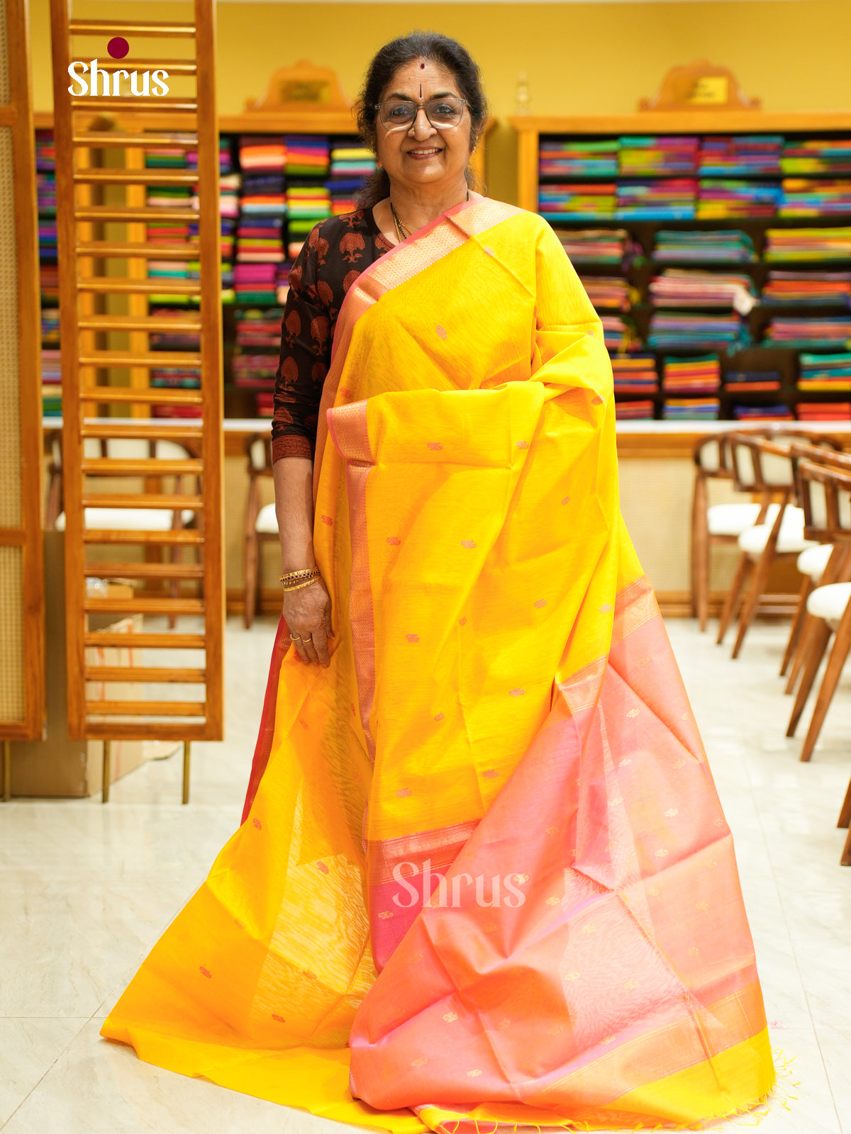 Maheshwari silkcotton Saree - EFS05315 - Shop on Shrus.com
