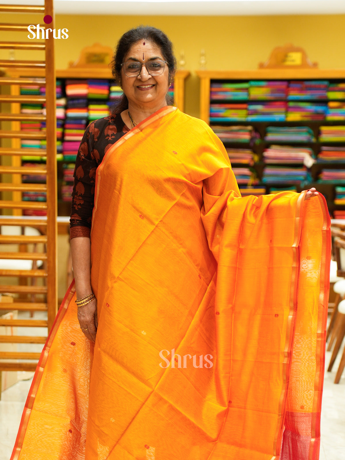 Maheshwari silkcotton Saree - EFS05319 - Shop on Shrus.com