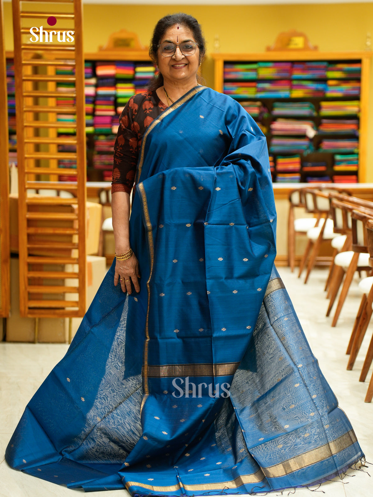 Maheshwari silkcotton Saree - EFS05321 - Shop on Shrus.com