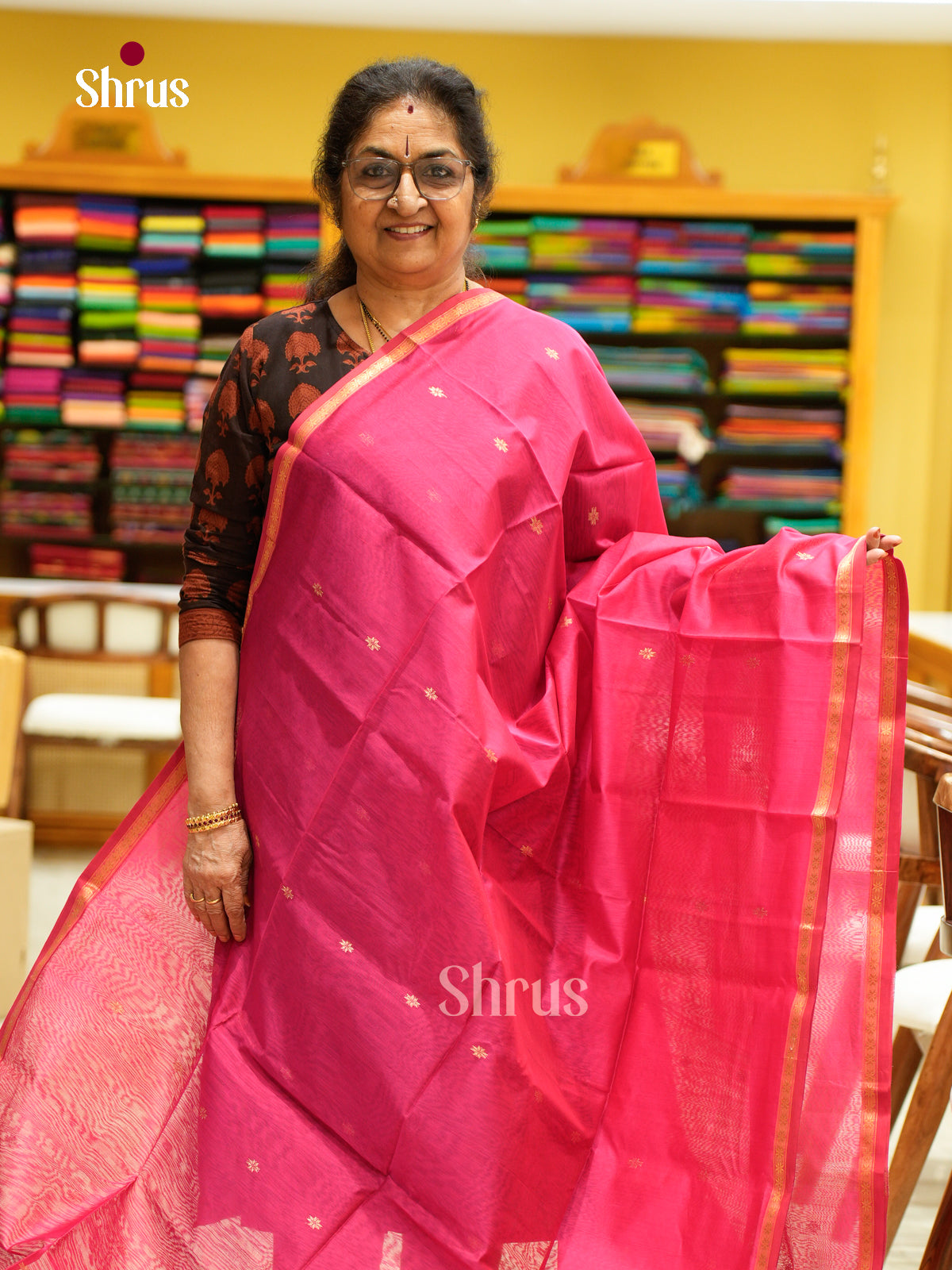 Maheshwari silkcotton Saree - EFS05323 - Shop on Shrus.com