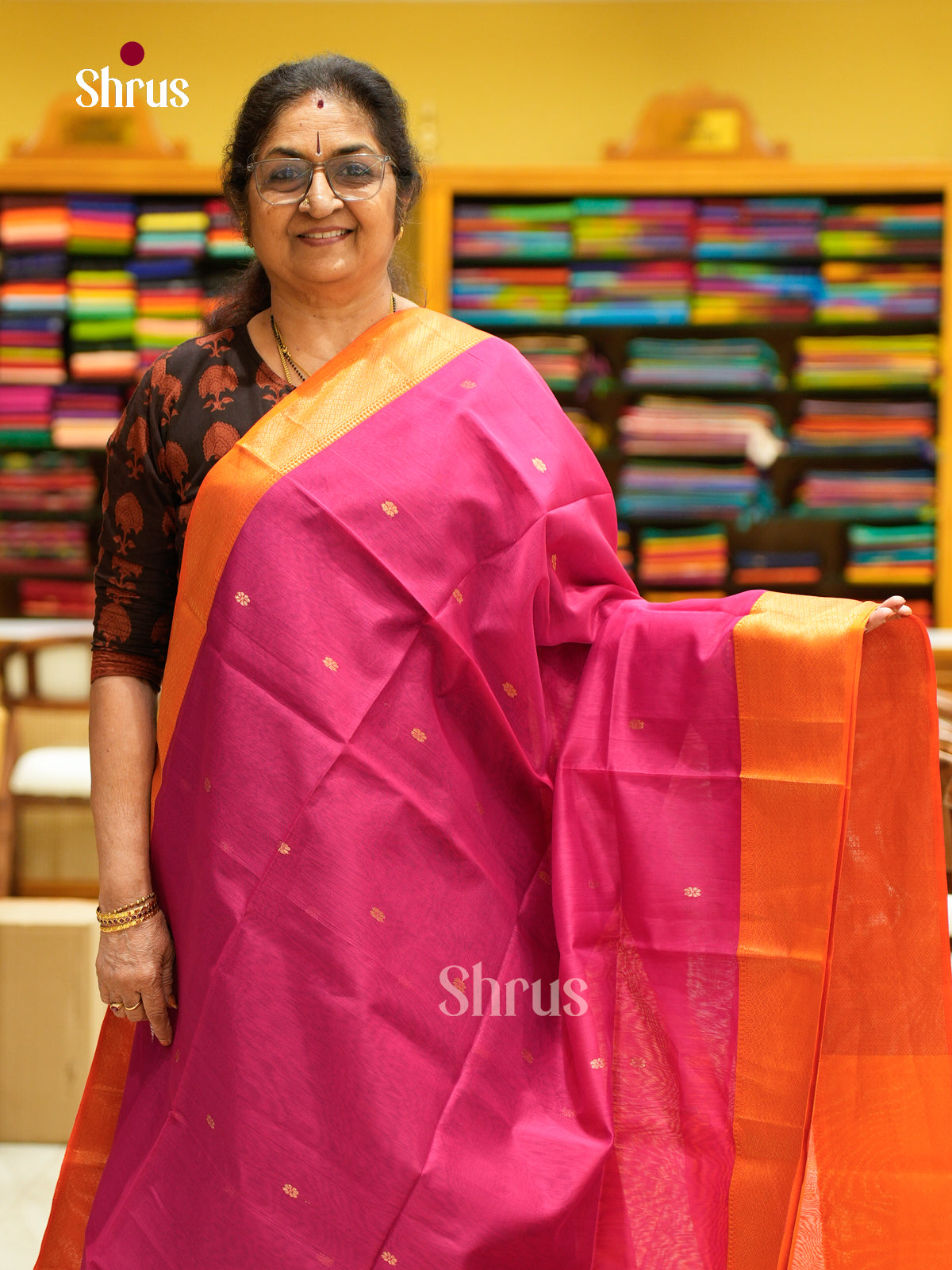 Maheshwari silkcotton Saree - EFS05332 - Shop on Shrus.com