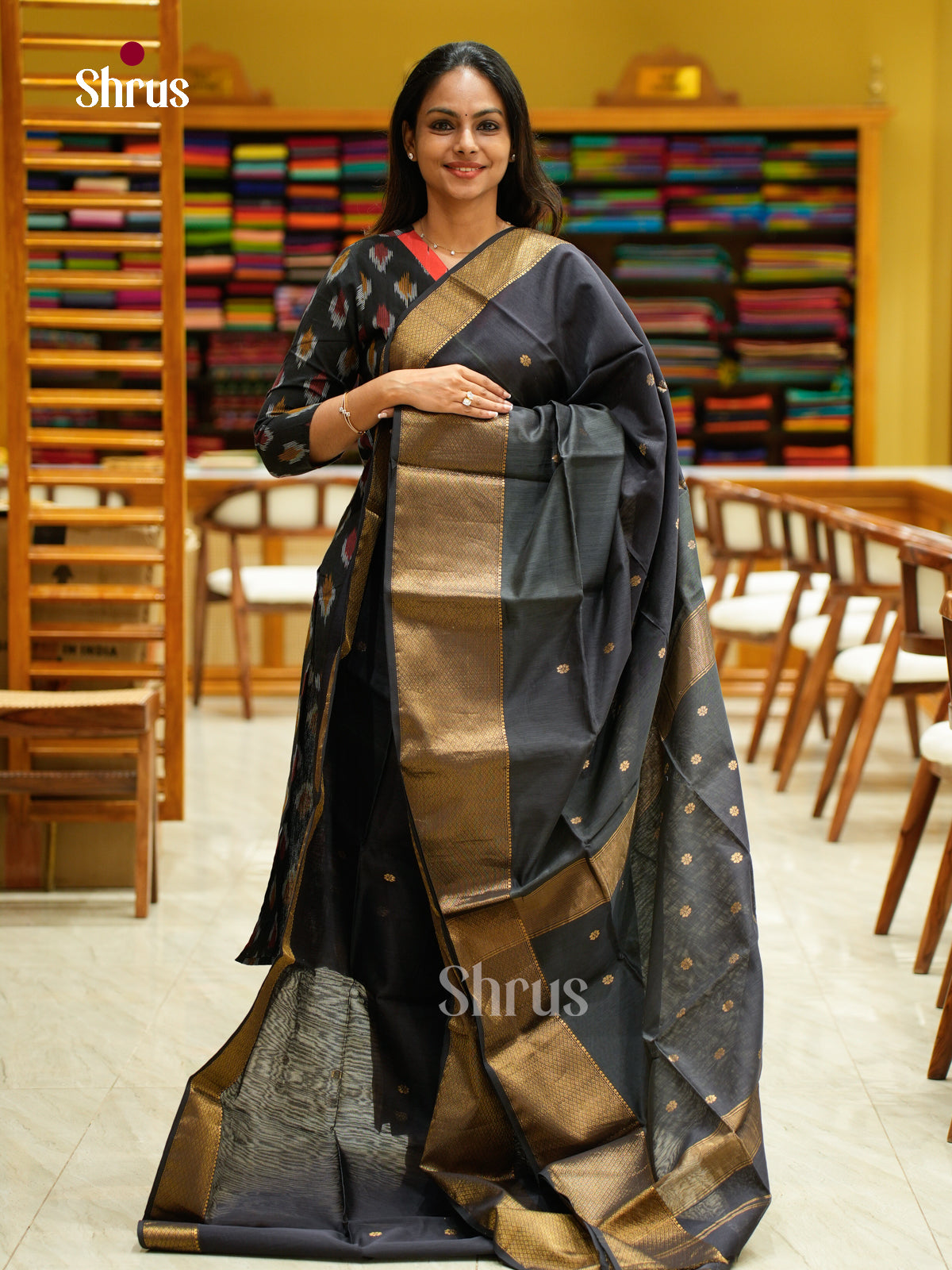 Maheshwari silkcotton Saree - EFS05333 - Shop on Shrus.com