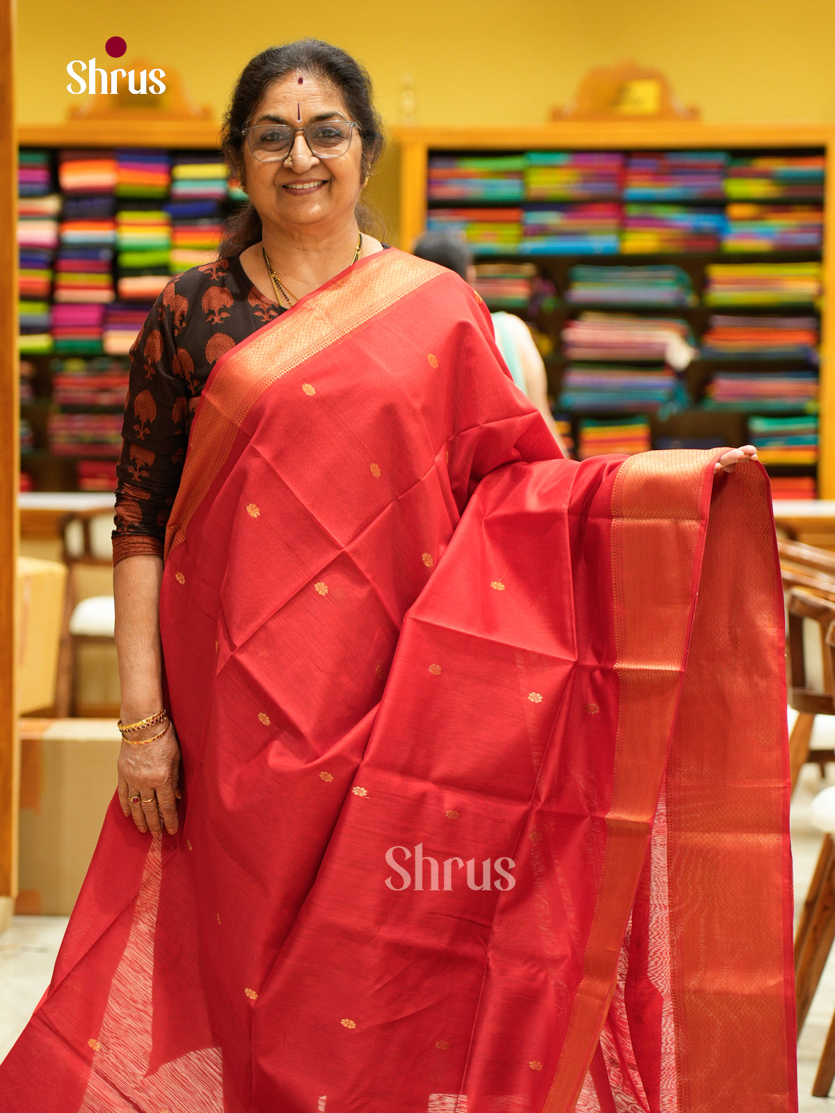 Maheshwari silkcotton Saree - EFS05334 - Shop on Shrus.com