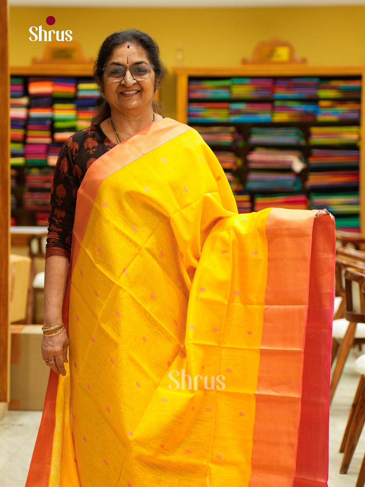 Maheshwari silkcotton Saree - EFS05335 - Shop on Shrus.com