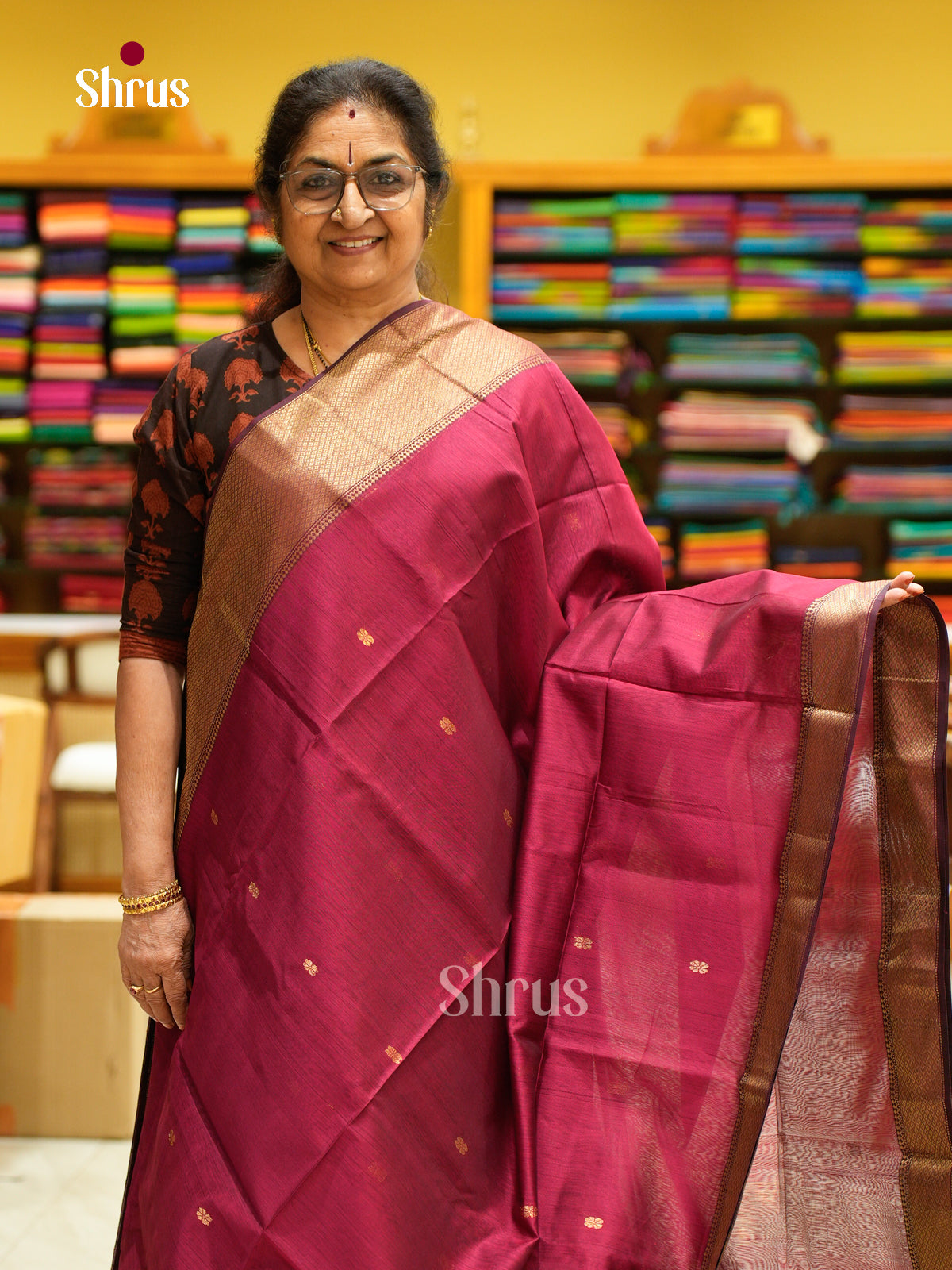 Maheshwari silkcotton Saree - EFS05336 - Shop on Shrus.com