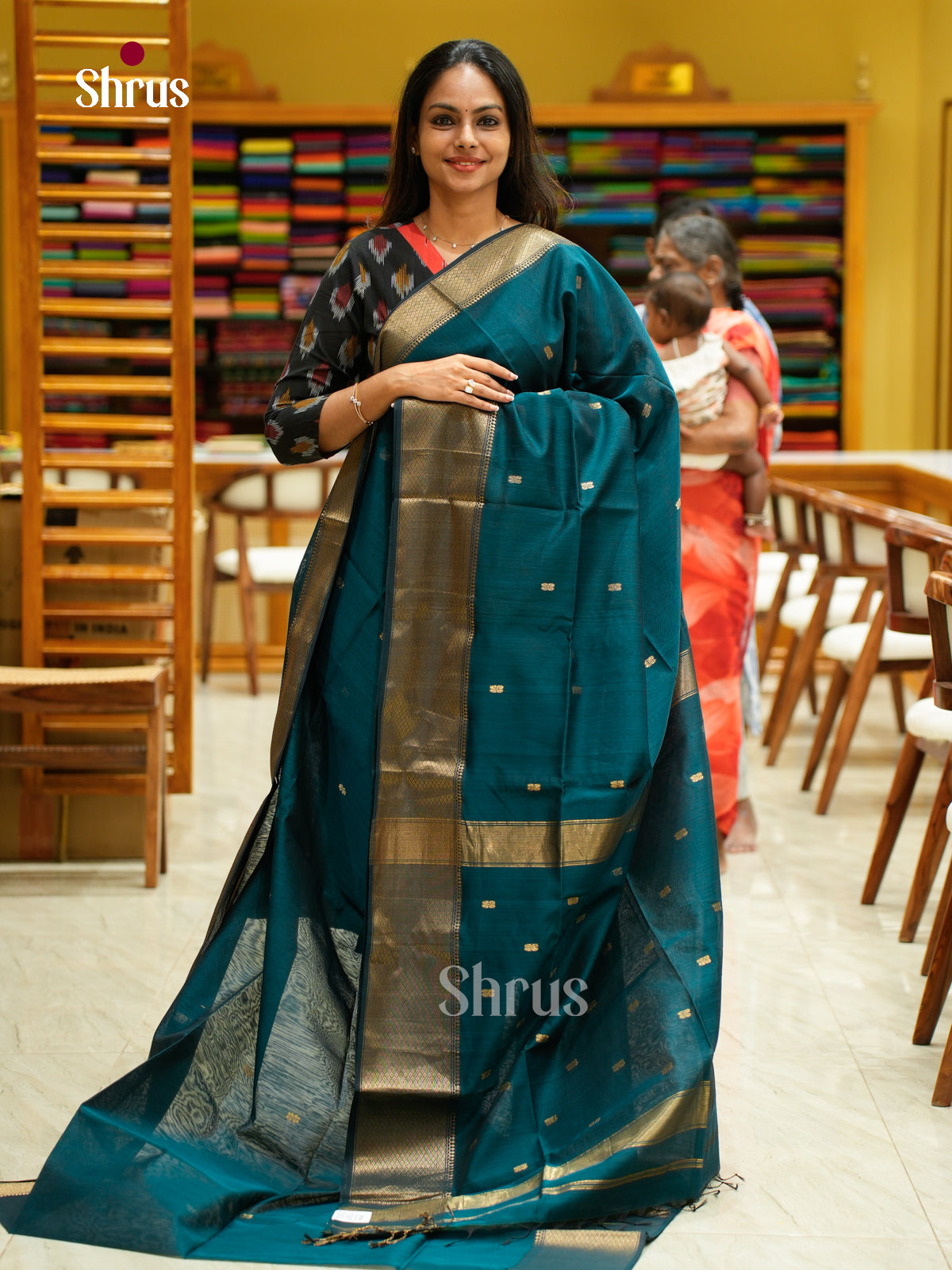 Maheshwari silkcotton Saree - EFS05338 - Shop on Shrus.com