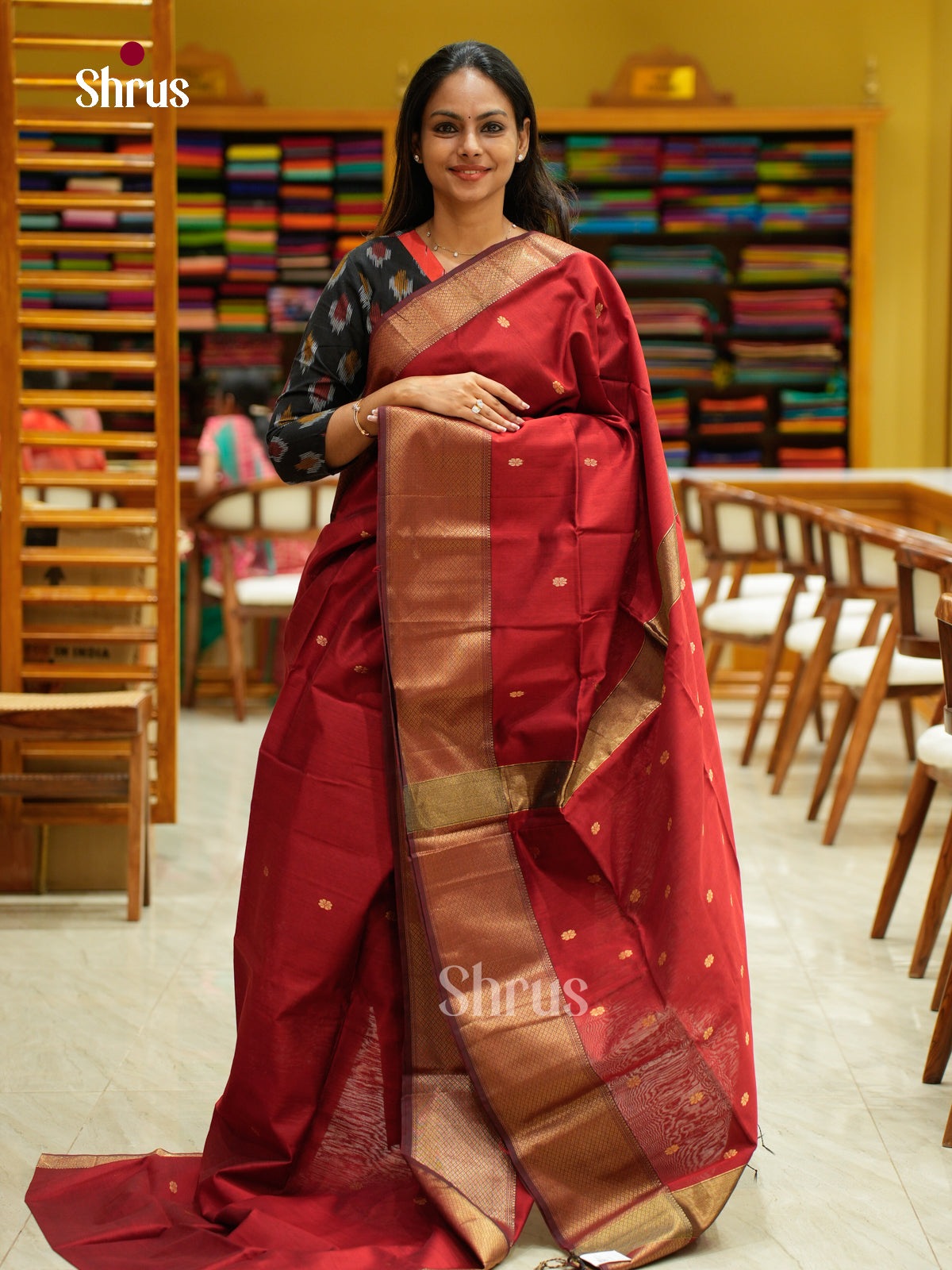 Maheshwari silkcotton Saree - EFS05340 - Shop on Shrus.com