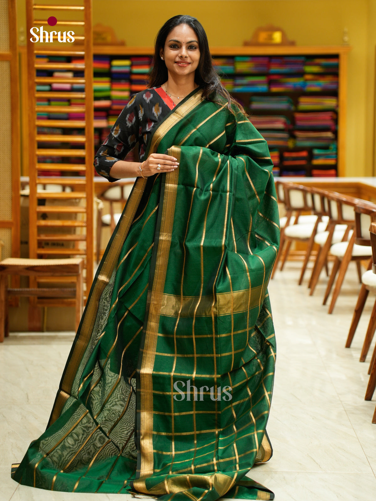 Maheshwari silkcotton Saree - EFS05342 - Shop on Shrus.com
