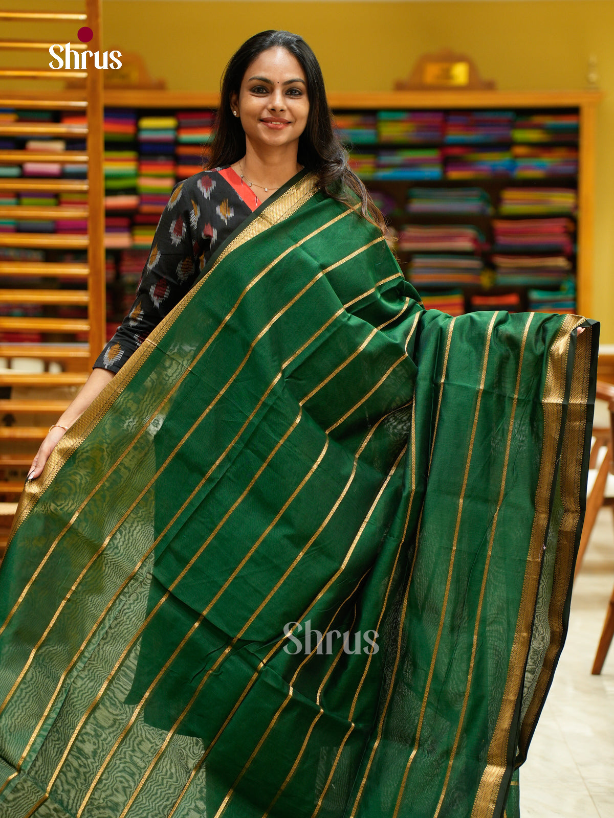Maheshwari silkcotton Saree - EFS05342 - Shop on Shrus.com