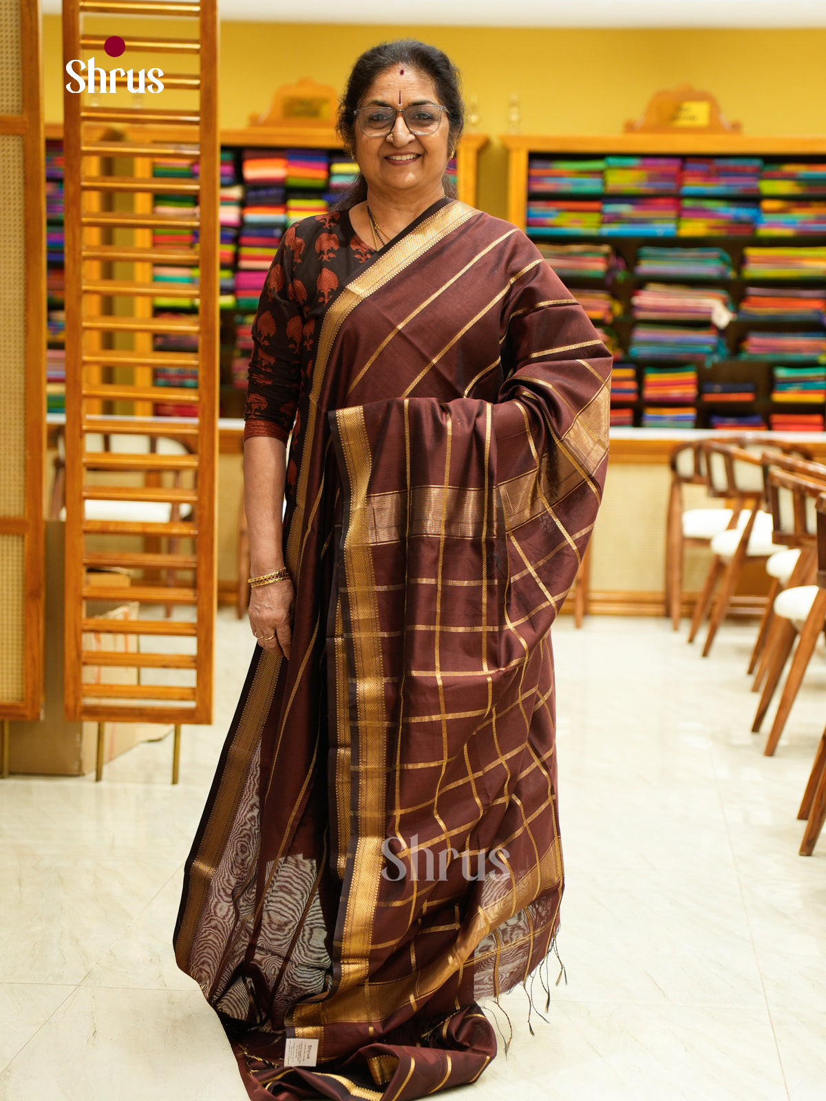 Maheshwari silkcotton Saree - EFS05344 - Shop on Shrus.com