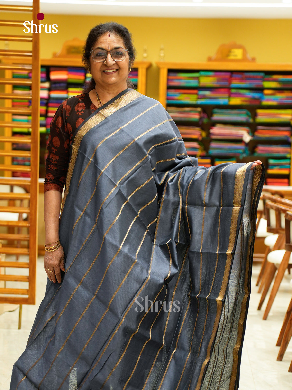 Maheshwari silkcotton Saree - EFS05345 - Shop on Shrus.com