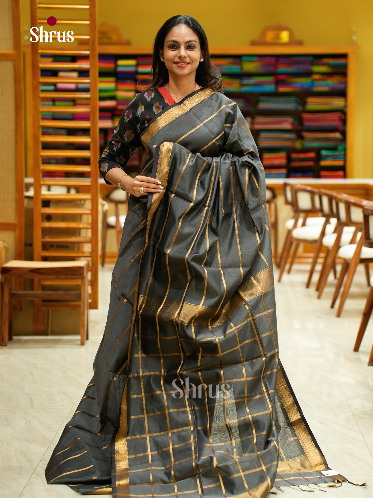 Maheshwari silkcotton Saree - EFS05349 - Shop on Shrus.com