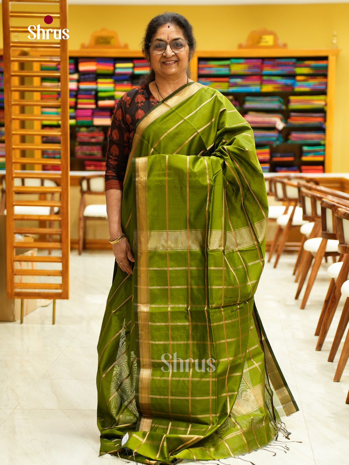 Maheshwari silkcotton Saree - EFS05350 - Shop on Shrus.com