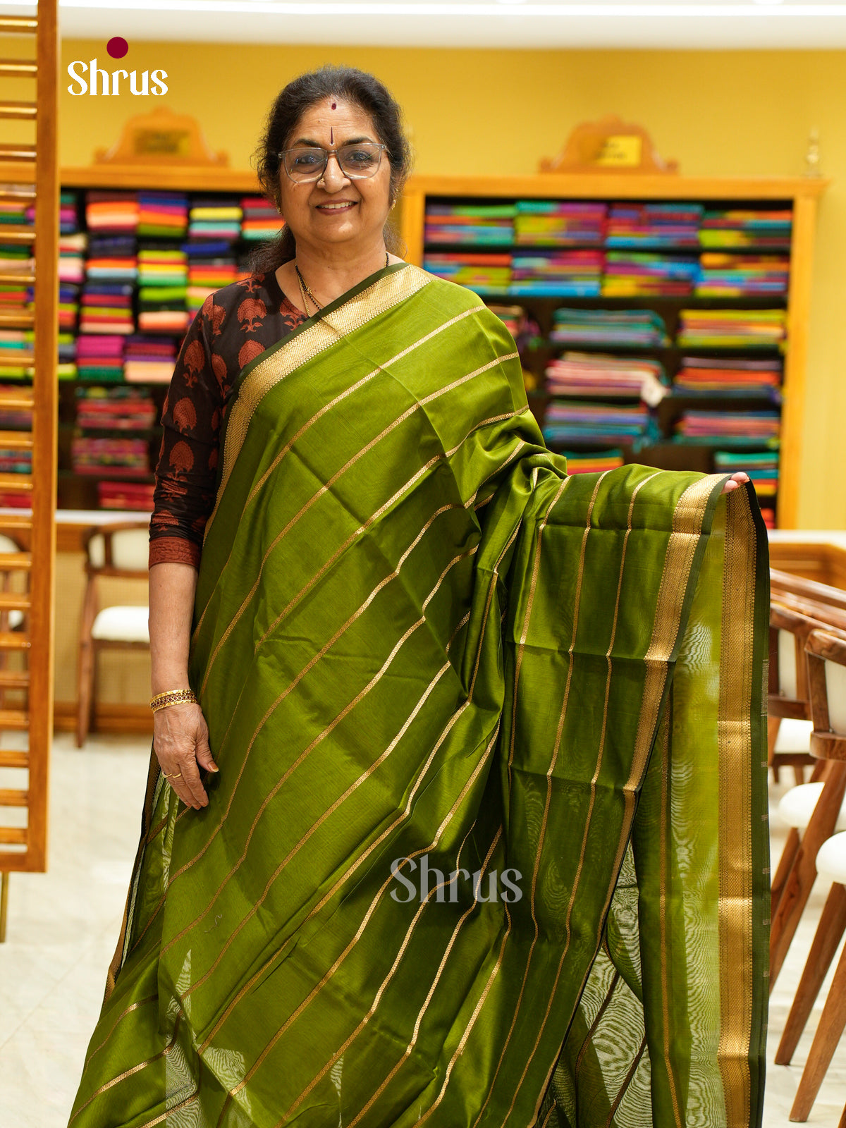 Maheshwari silkcotton Saree - EFS05350 - Shop on Shrus.com