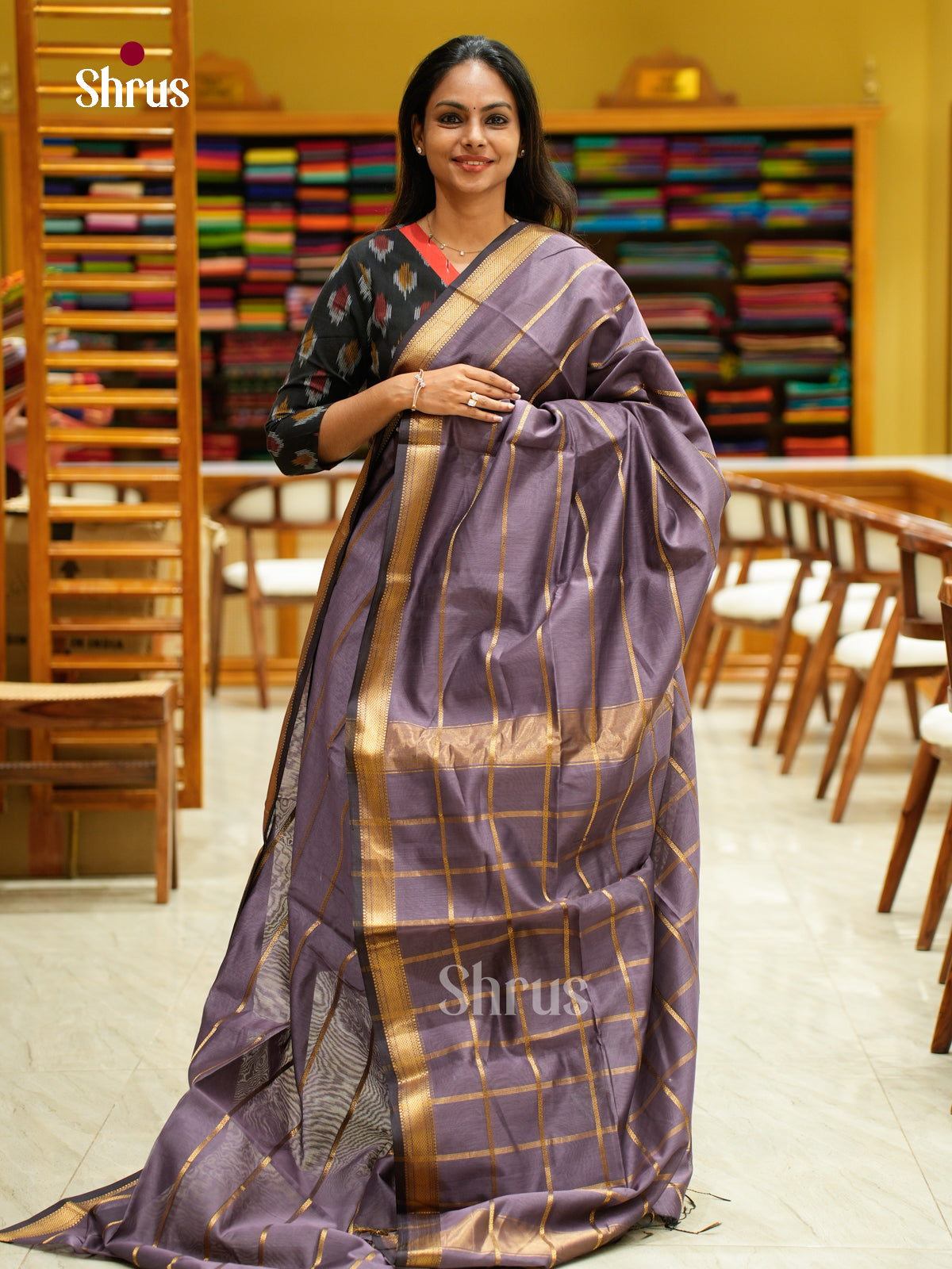 Maheshwari silkcotton Saree - EFS05352 - Shop on Shrus.com