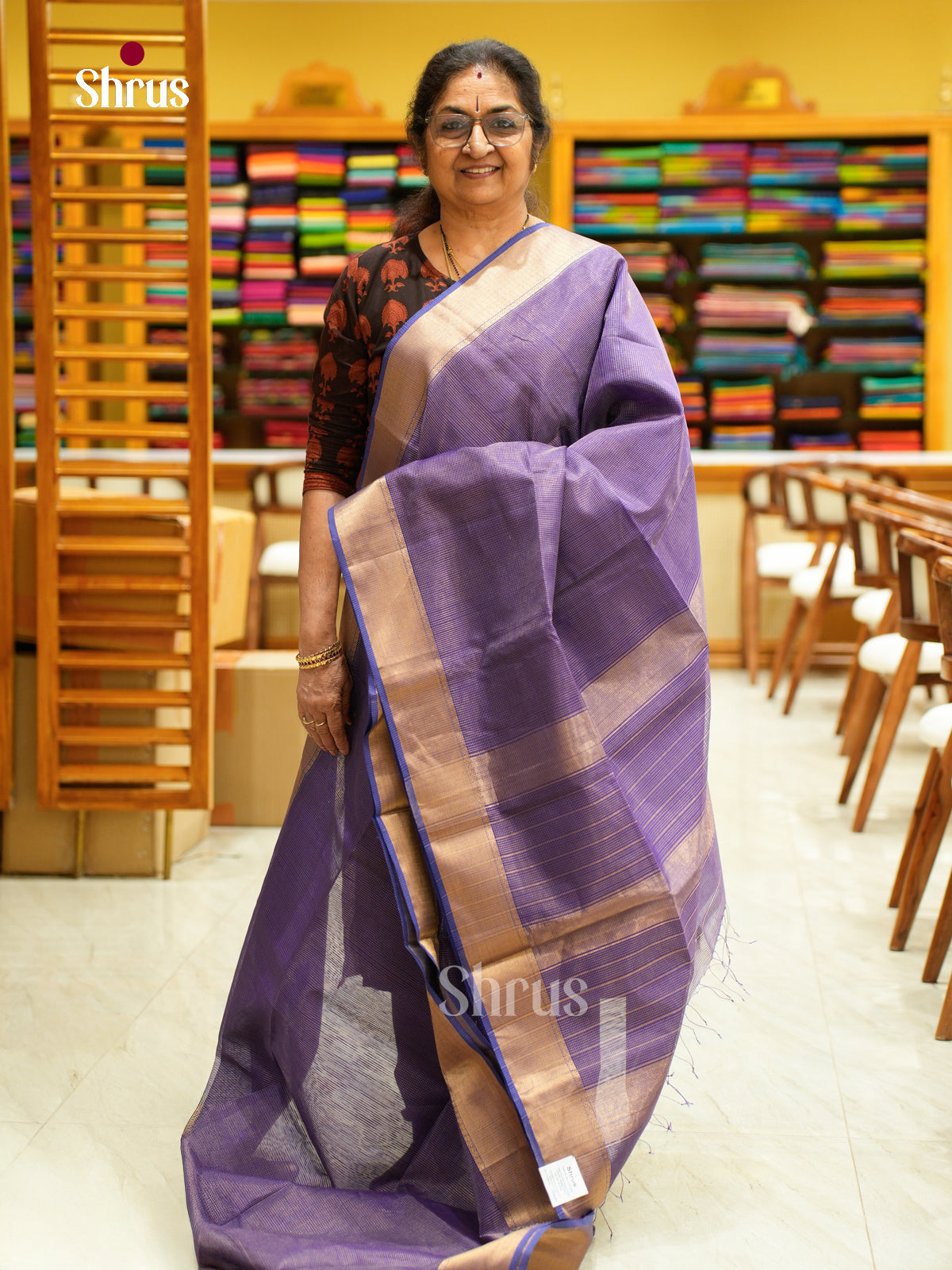 Maheshwari silkcotton Saree - EFS05355 - Shop on Shrus.com