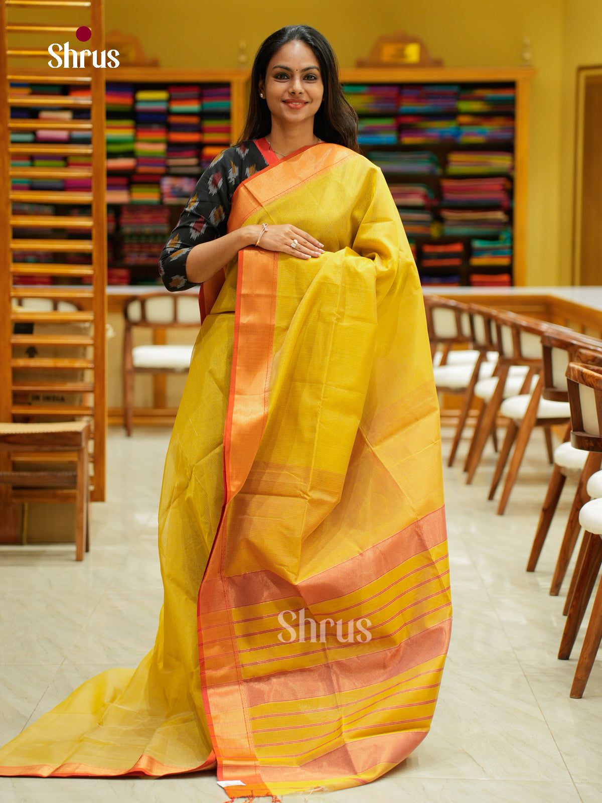 Maheshwari silkcotton Saree - EFS05359 - Shop on Shrus.com
