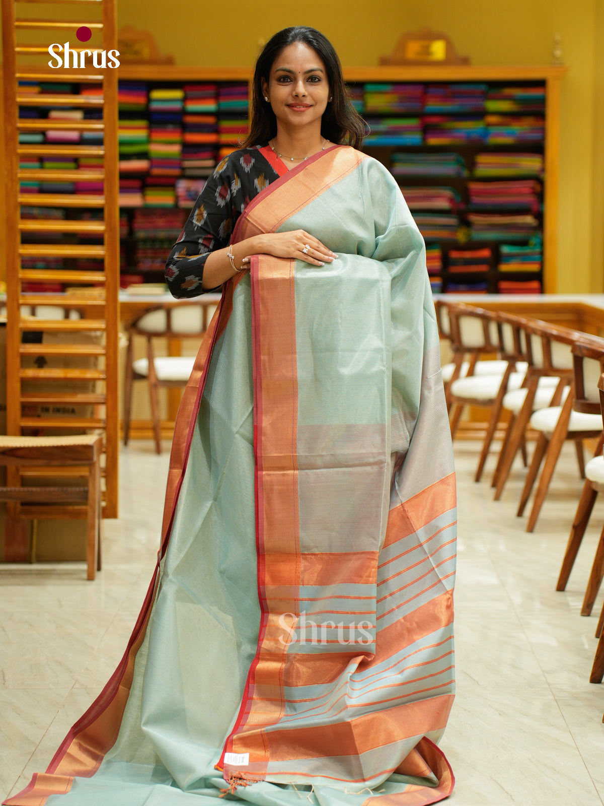 Maheshwari silkcotton Saree - EFS05361 - Shop on Shrus.com