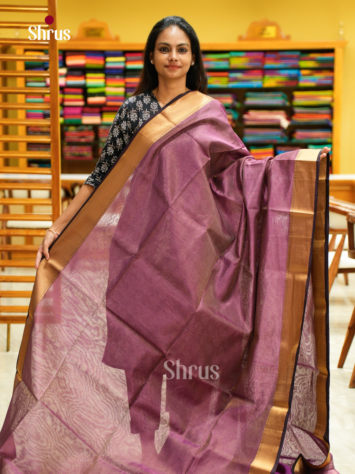 Maheshwari silkcotton Saree - EFS05367 - Shop on Shrus.com