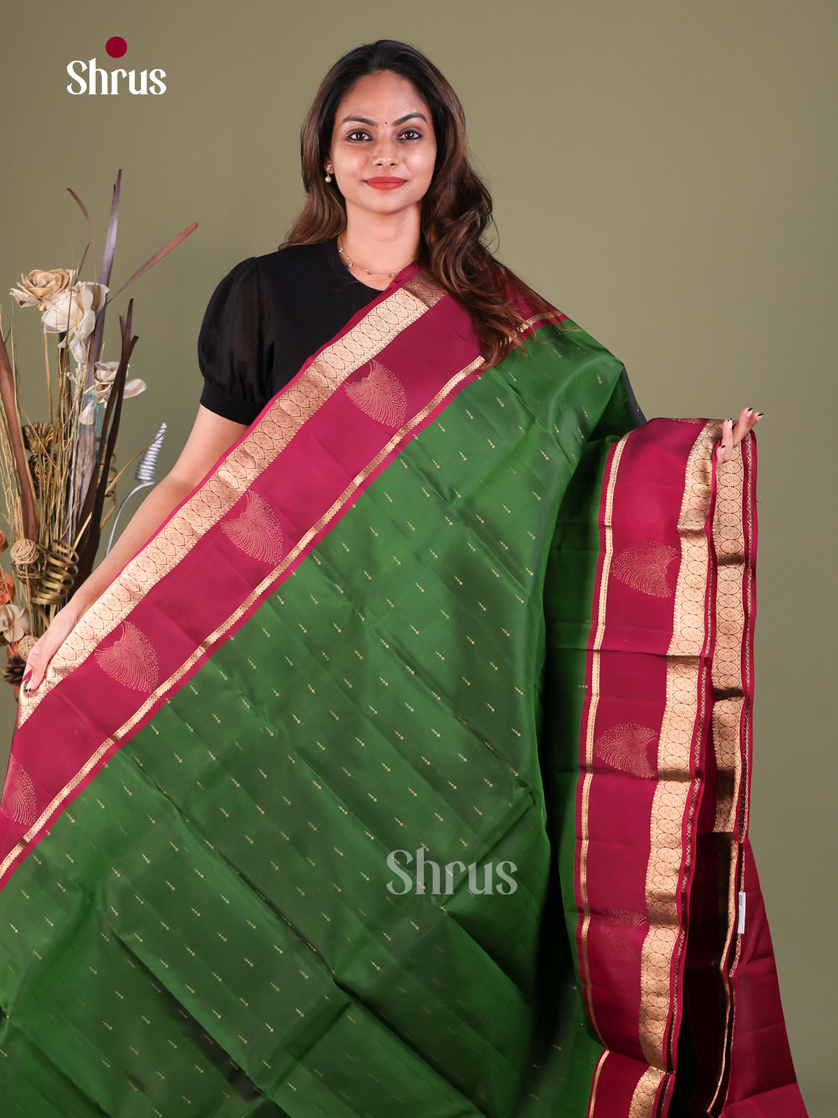 Kanchipuram-halfpure Saree - EFS05388 - Shop on Shrus.com