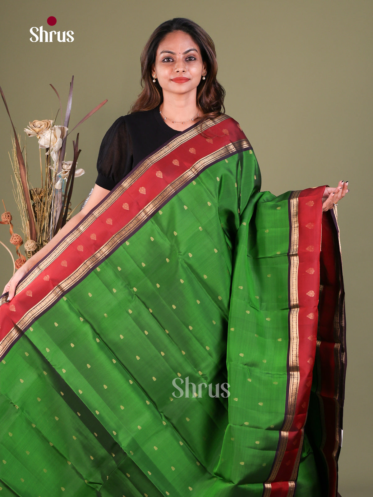Kanchipuram-halfpure Saree - EFS05391 - Shop on Shrus.com