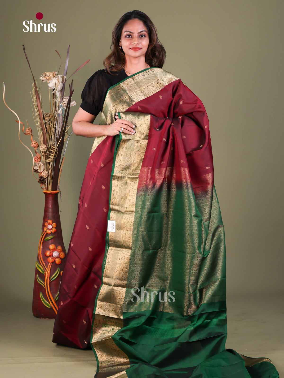 Kanchipuram-halfpure Saree - EFS05395 - Shop on Shrus.com