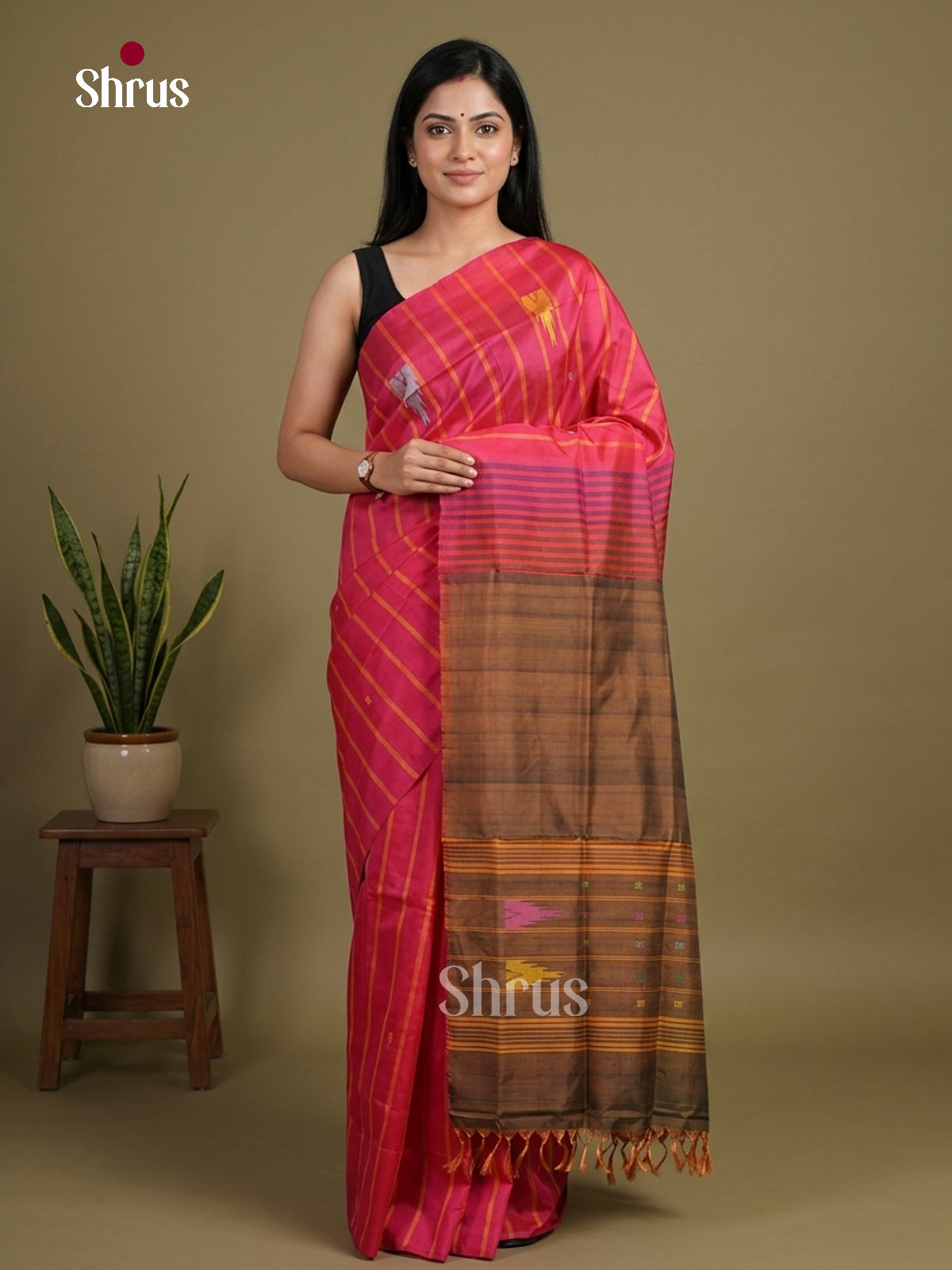 Banana Pith Saree - EFS08017 - Shop on Shrus.com