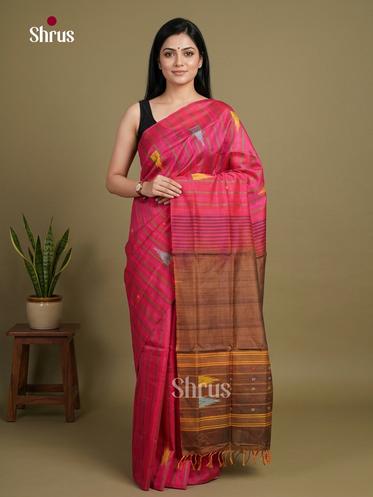 Banana Pith Saree - EFS08027 - Shop on Shrus.com