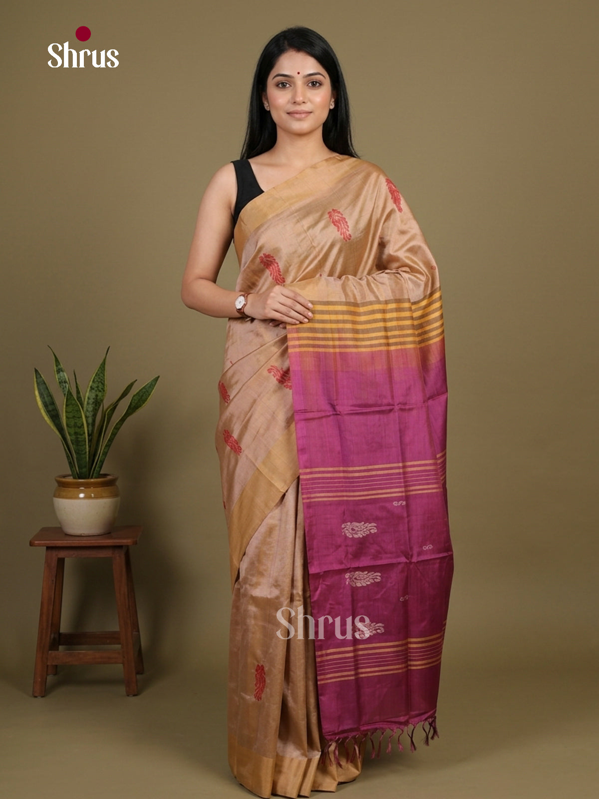 Banana Pith Saree - EFS08039 - Shop on Shrus.com
