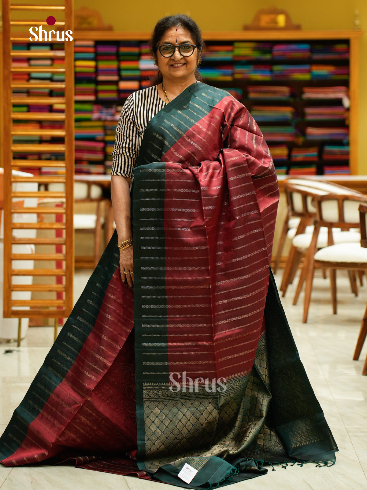 Semi Kanchipuram Saree - EFS08089 - Shop on Shrus.com