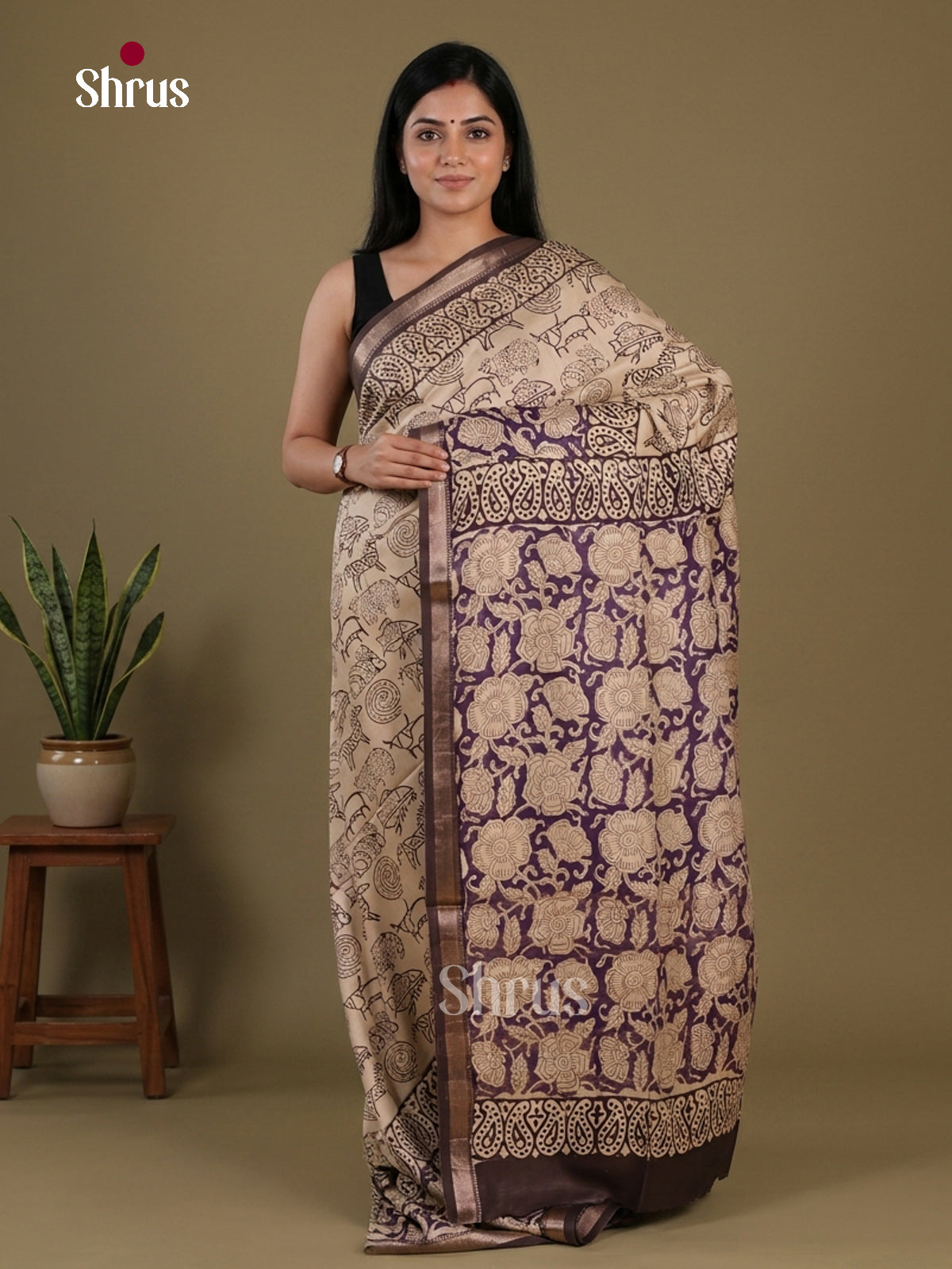Modal Silk Saree - EFS09134 - Shop on Shrus.com