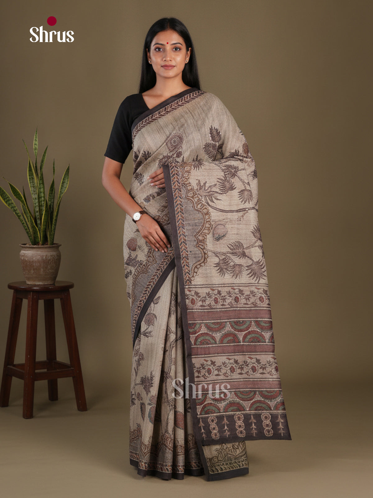 Semi Kantha Saree - EFS12009 - Shop on Shrus.com