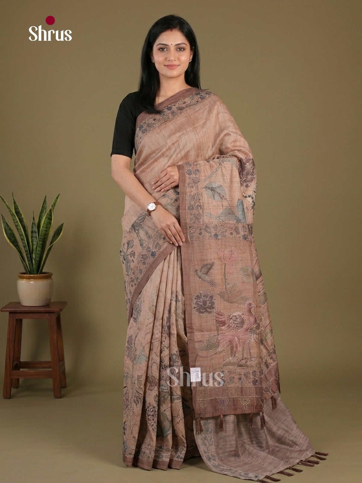 Semi Kantha Saree - EFS12017 - Shop on Shrus.com