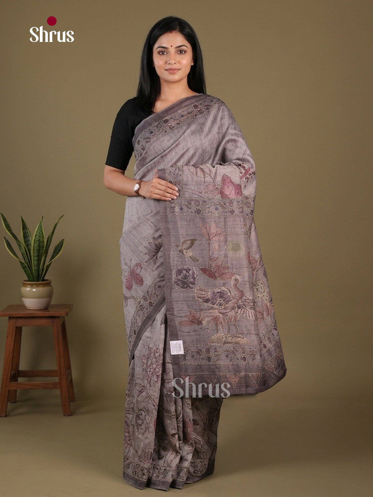 Semi Kantha Saree - EFS12018 - Shop on Shrus.com