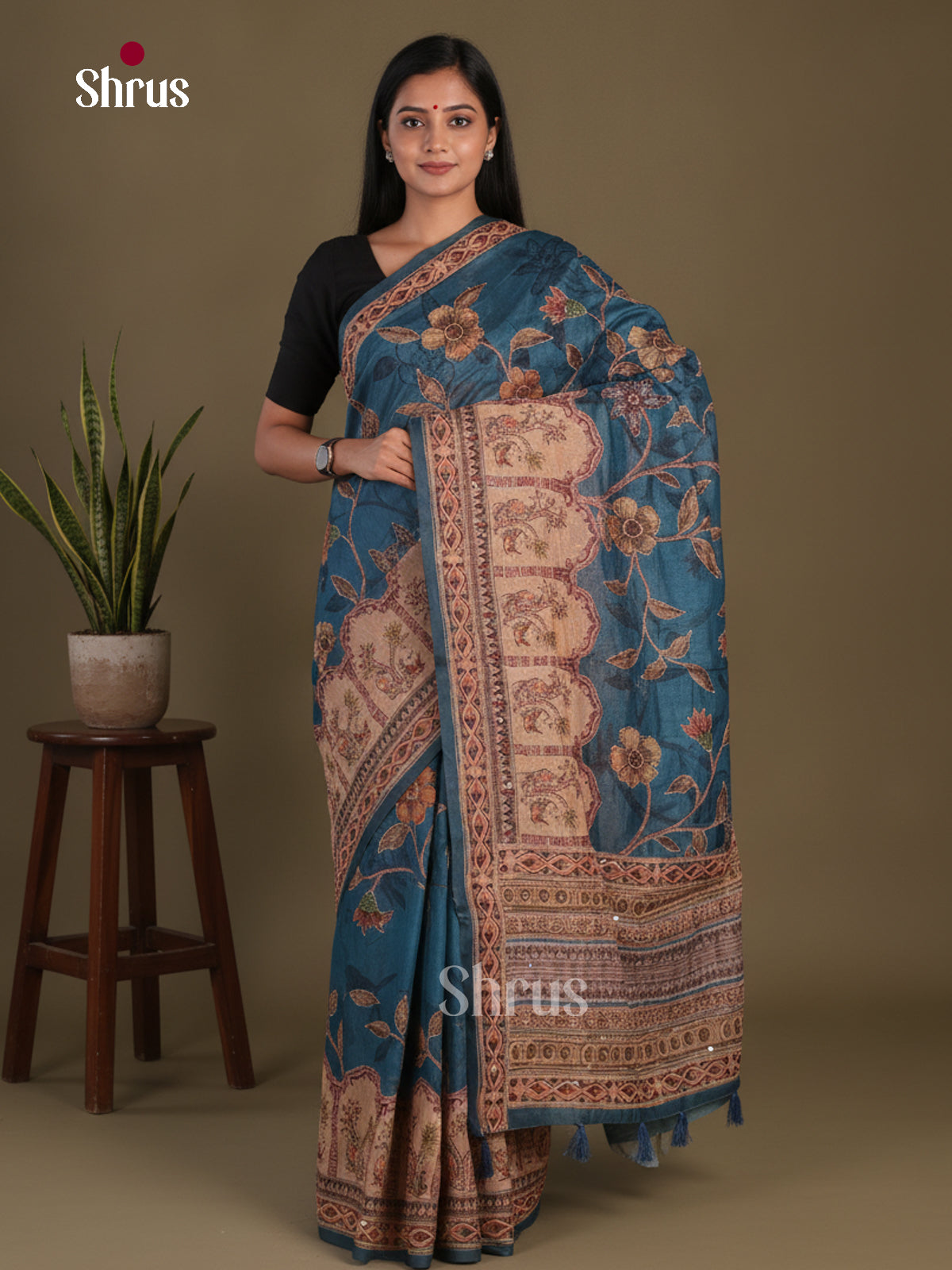 Semi Kantha Saree - EFS12073 - Shop on Shrus.com