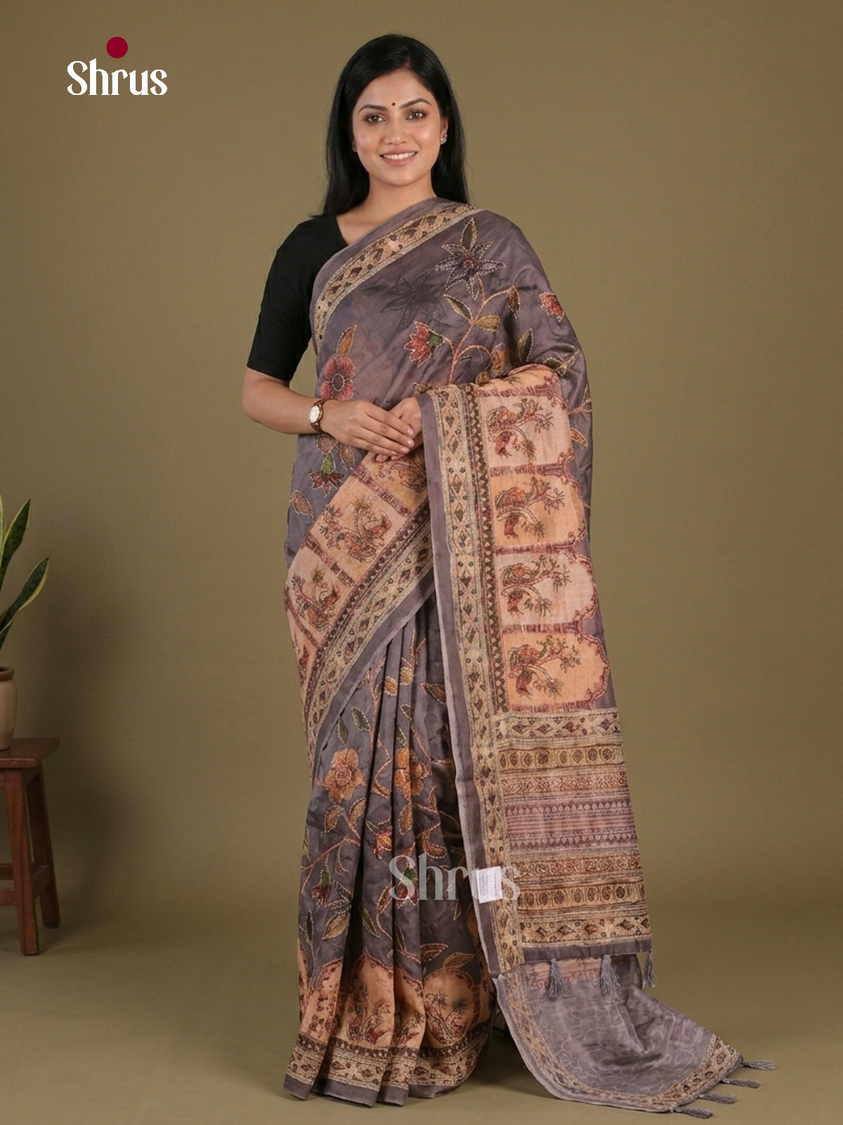 Semi Kantha Saree - EFS12079 - Shop on Shrus.com