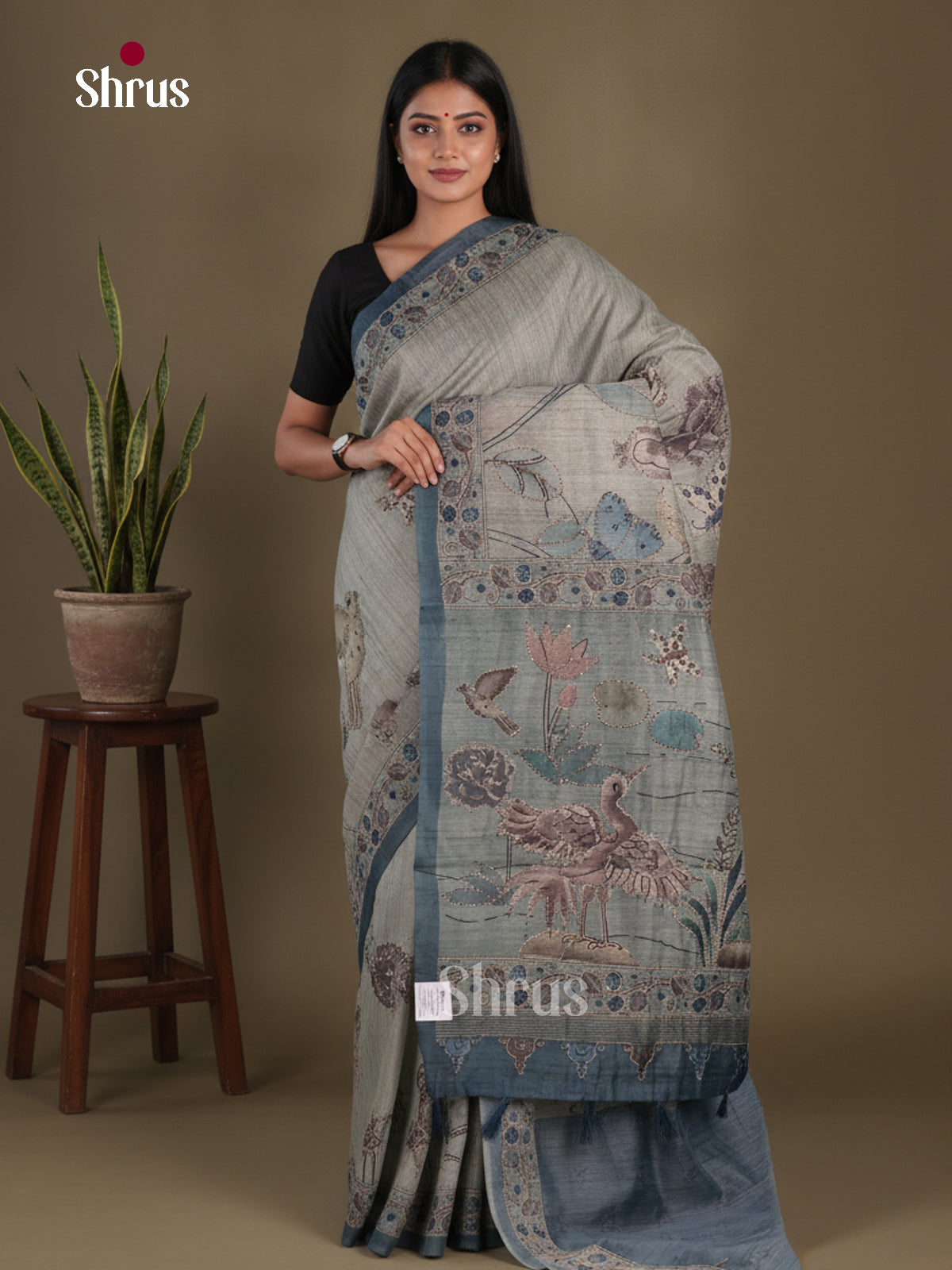Semi Kantha Saree - EFS12088 - Shop on Shrus.com