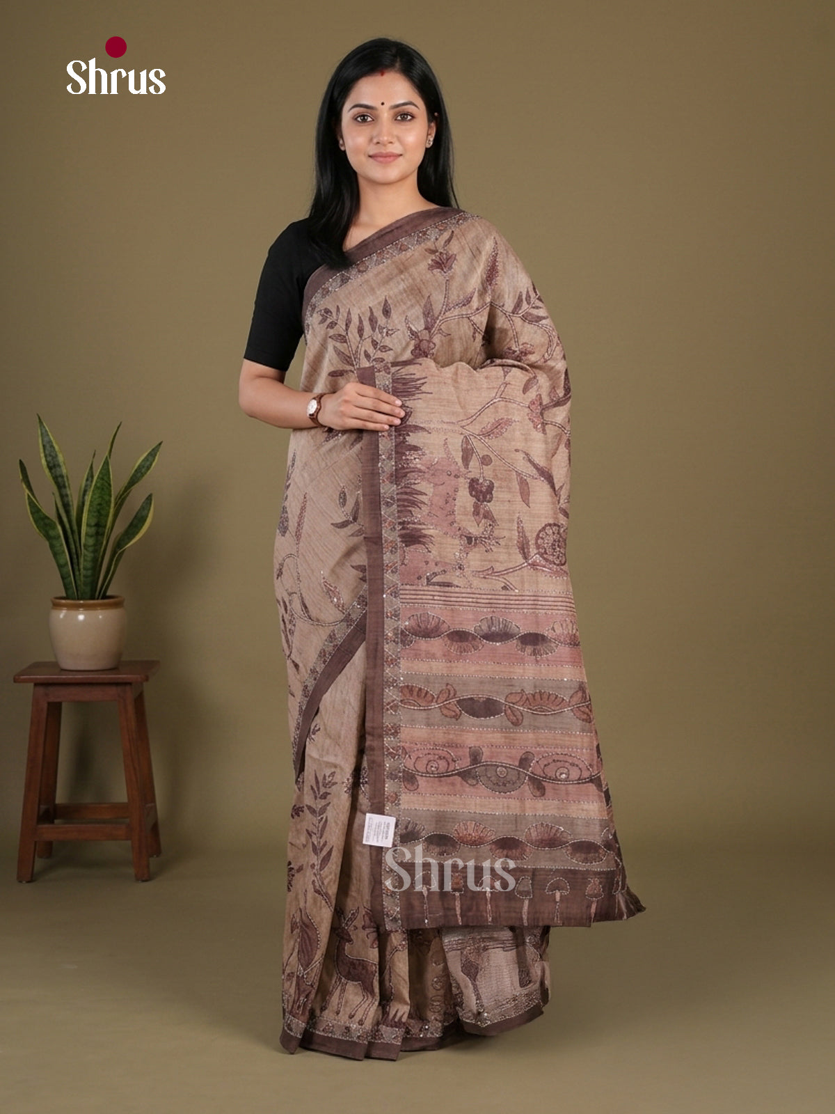 Semi Kantha Saree - EFS12122 - Shop on Shrus.com