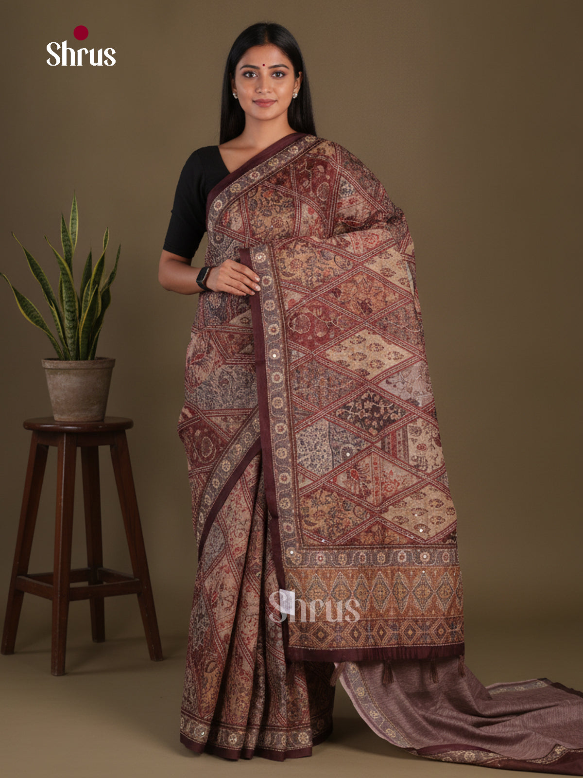 Semi Kantha Saree - EFS12125 - Shop on Shrus.com