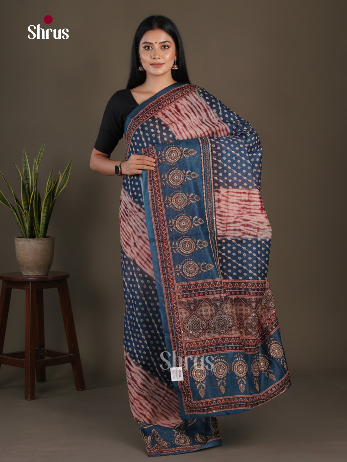 Semi Kantha Saree - EFS12141 - Shop on Shrus.com