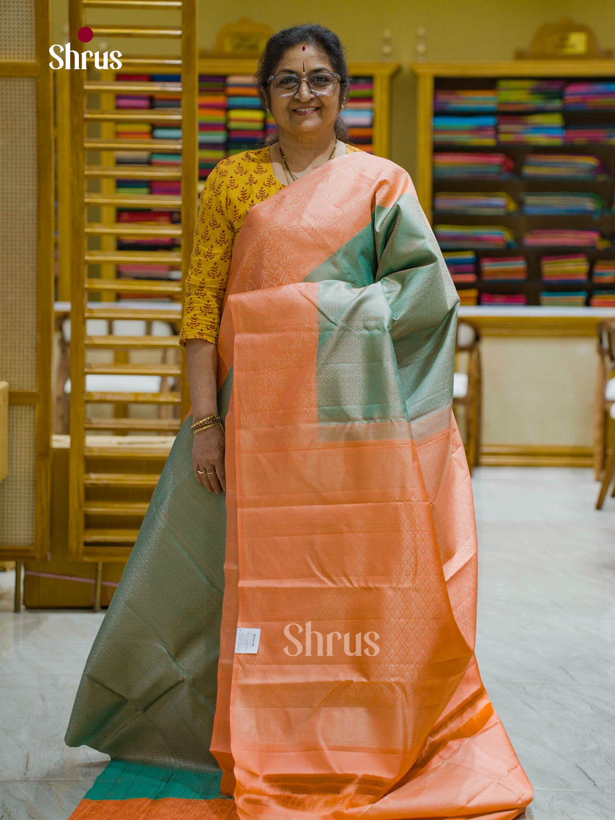Kanchipuram silk Saree - EFS12365 - Shop on Shrus.com