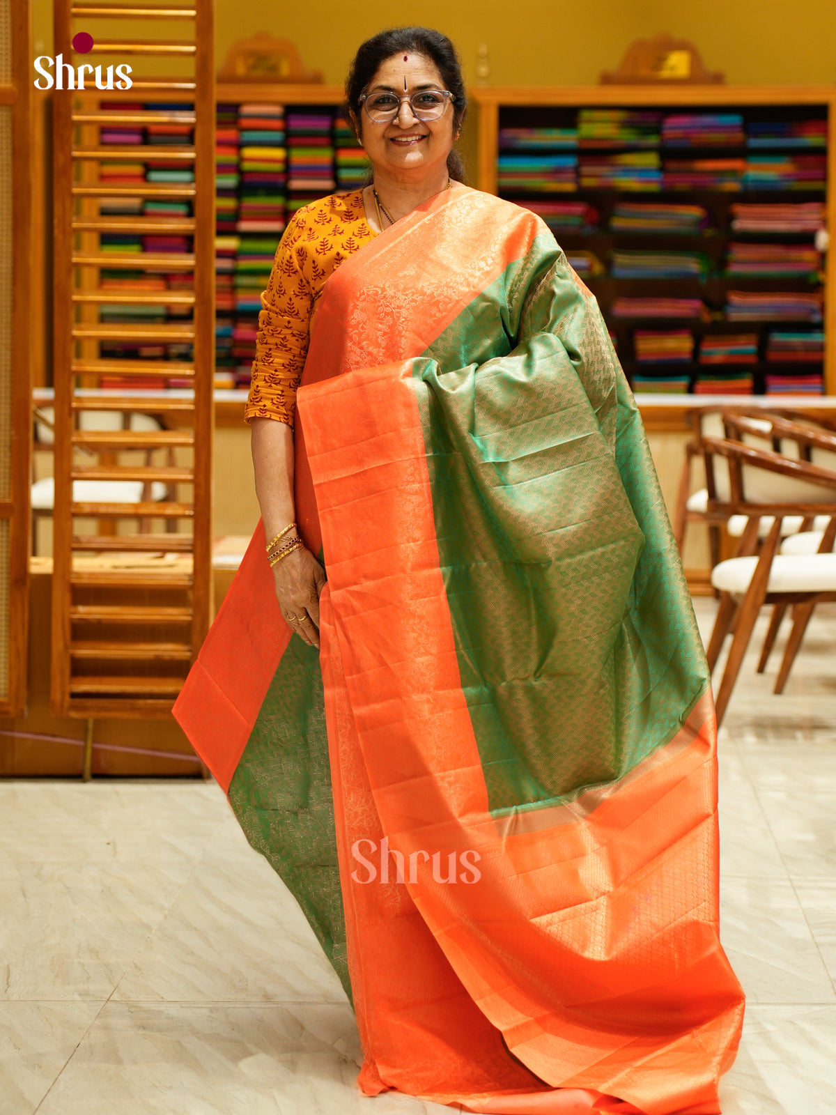Kanchipuram silk Saree - EFS12369 - Shop on Shrus.com