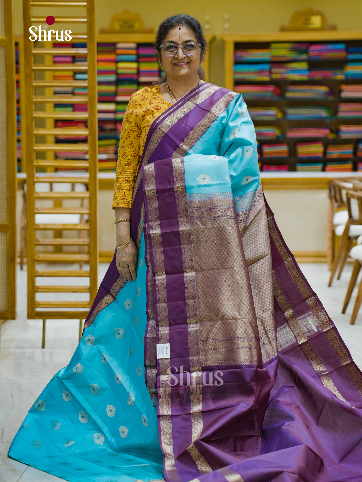 Kanchipuram silk Saree - EFS12398 - Shop on Shrus.com